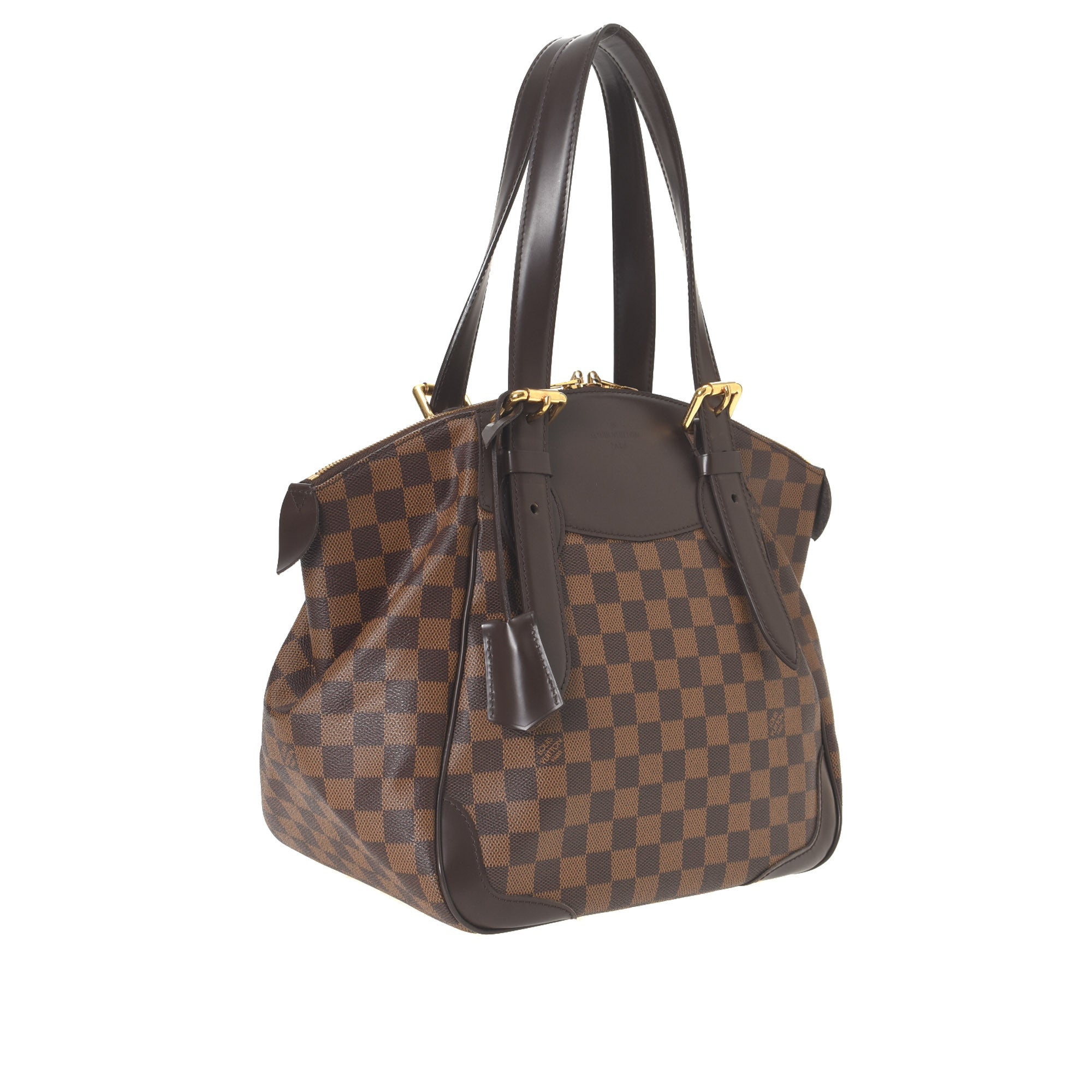 LOUIS VUITTON 2010 Verona MM Damier Ebene Brown Satchel - Default