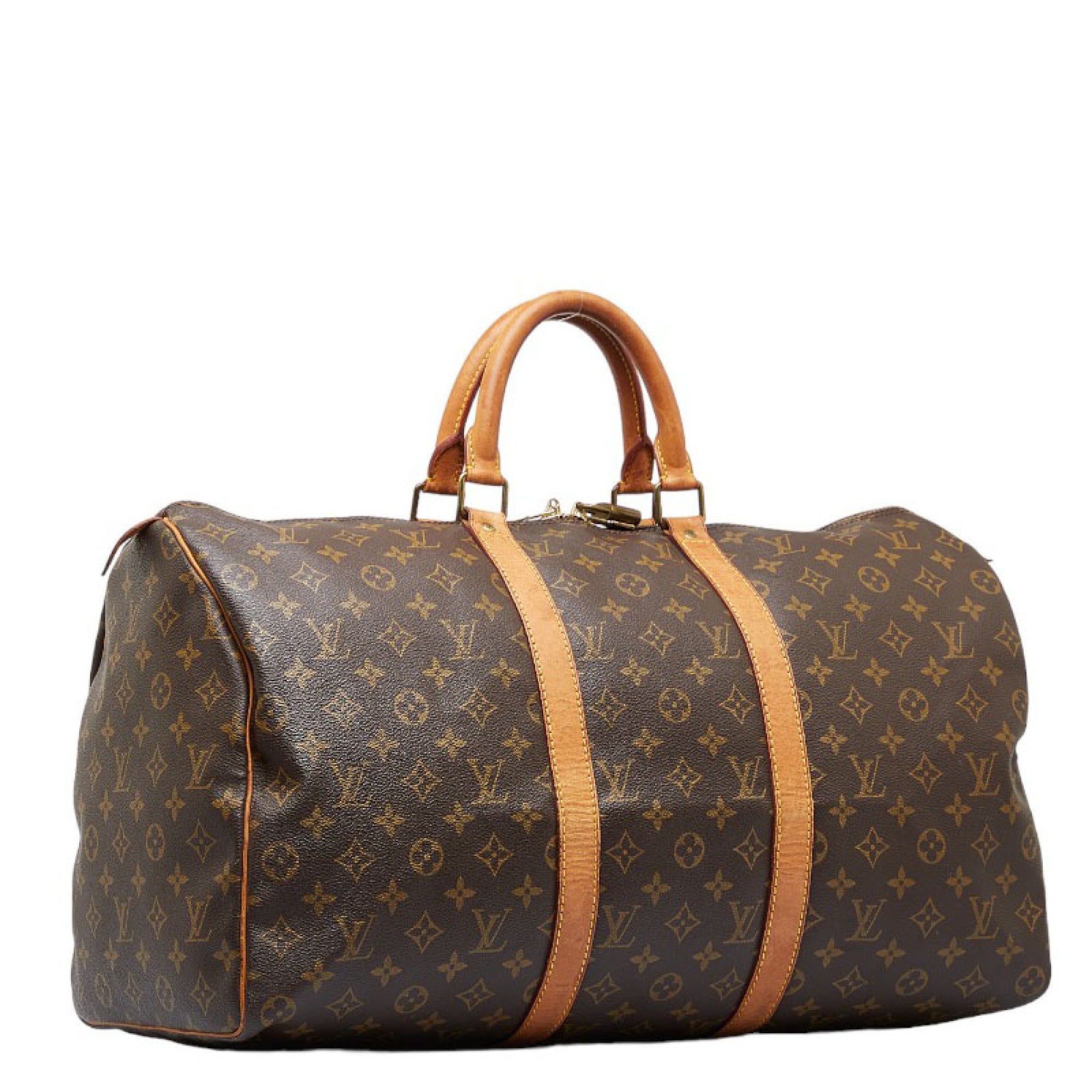 Keepall 60 Bandouliere, Used & Preloved Louis Vuitton Travel Bag, LXR USA, Brown