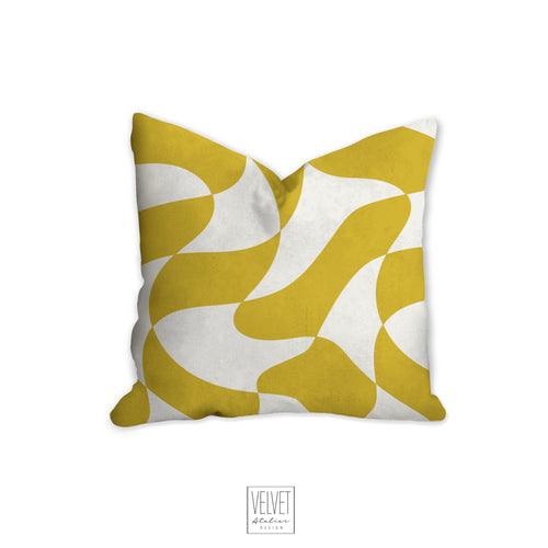 Yellow and Gray Pillow Coverabstract Pillow Casedecorative