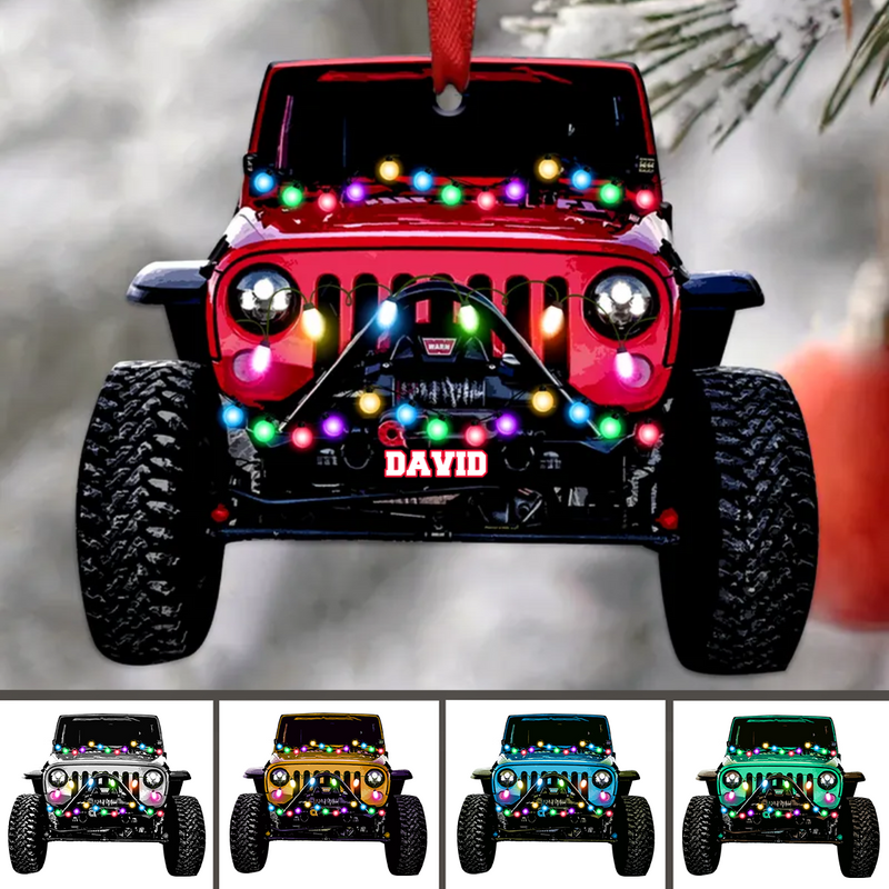 Jeep Car - Personalized Christmas Ornament | Makezbright