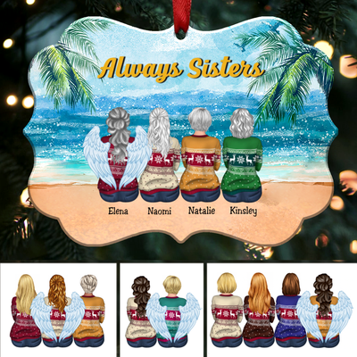 Sisters Memorial Gift - Always Sisters - Personalized Christmas Ornament (FD1)