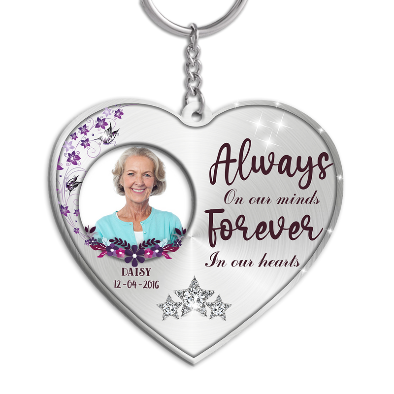 Family - Always On Our Minds, Forever In Our Hearts - Personalized Key ...