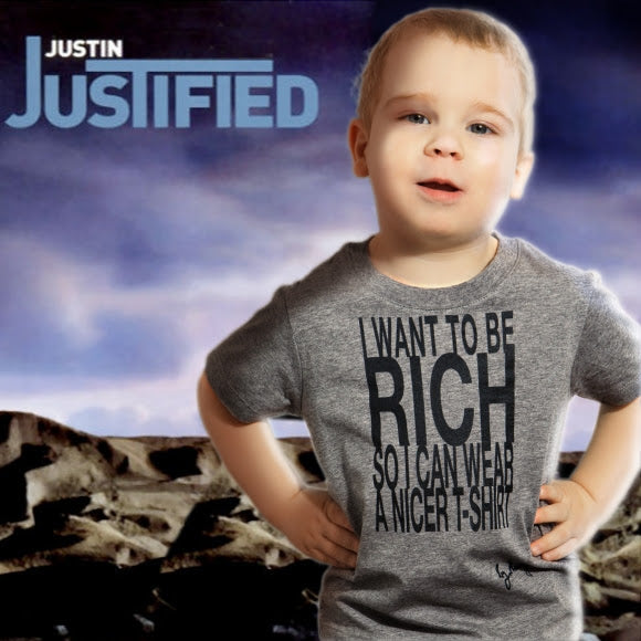 "I want to be rich..." T-shirt by Kristof Buntinx