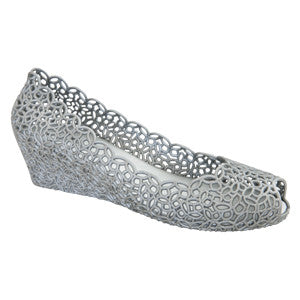 Alicia - Silver - Wedge - Jelly shoes 