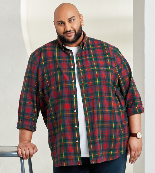 Buffalo Plaid Hooded Overshirt