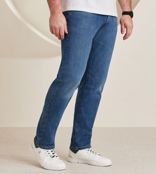 LJ&S STRAIGHT LEG Jeans for Tall Men in Machine Blue