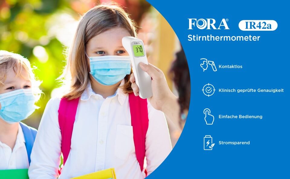 FORA IR42 medizinisches Fieberthermometer für die Stirn, berührungslos –  Smart OTC Shop