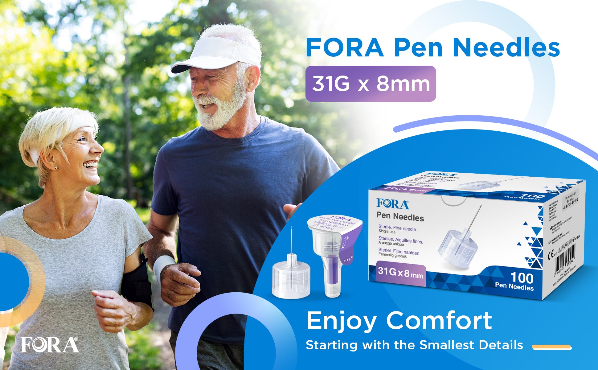 FORA Pen Nadeln 31G 5mm / 100 Stück