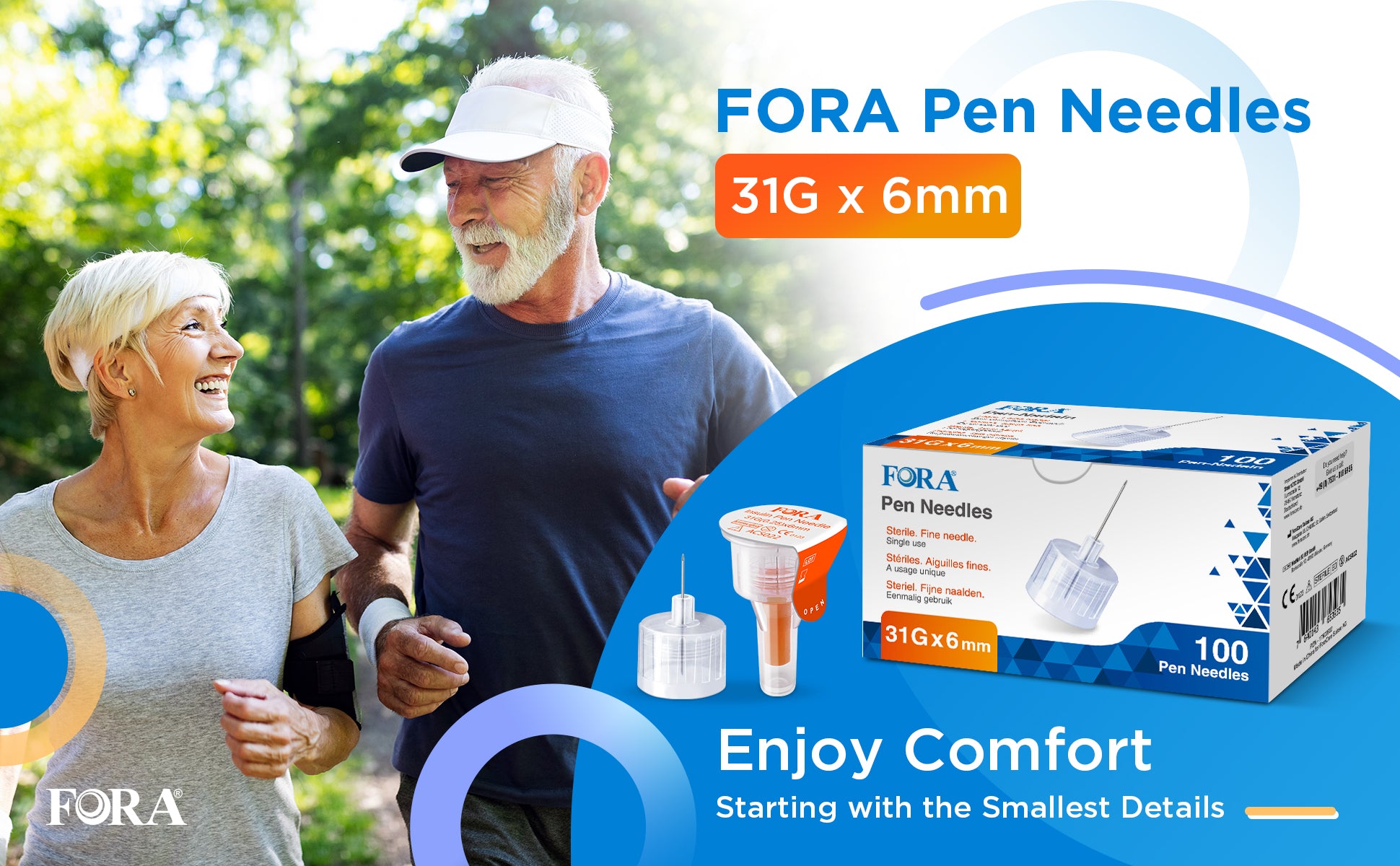 FORA Pen Nadeln 31G 5mm / 100 Stück