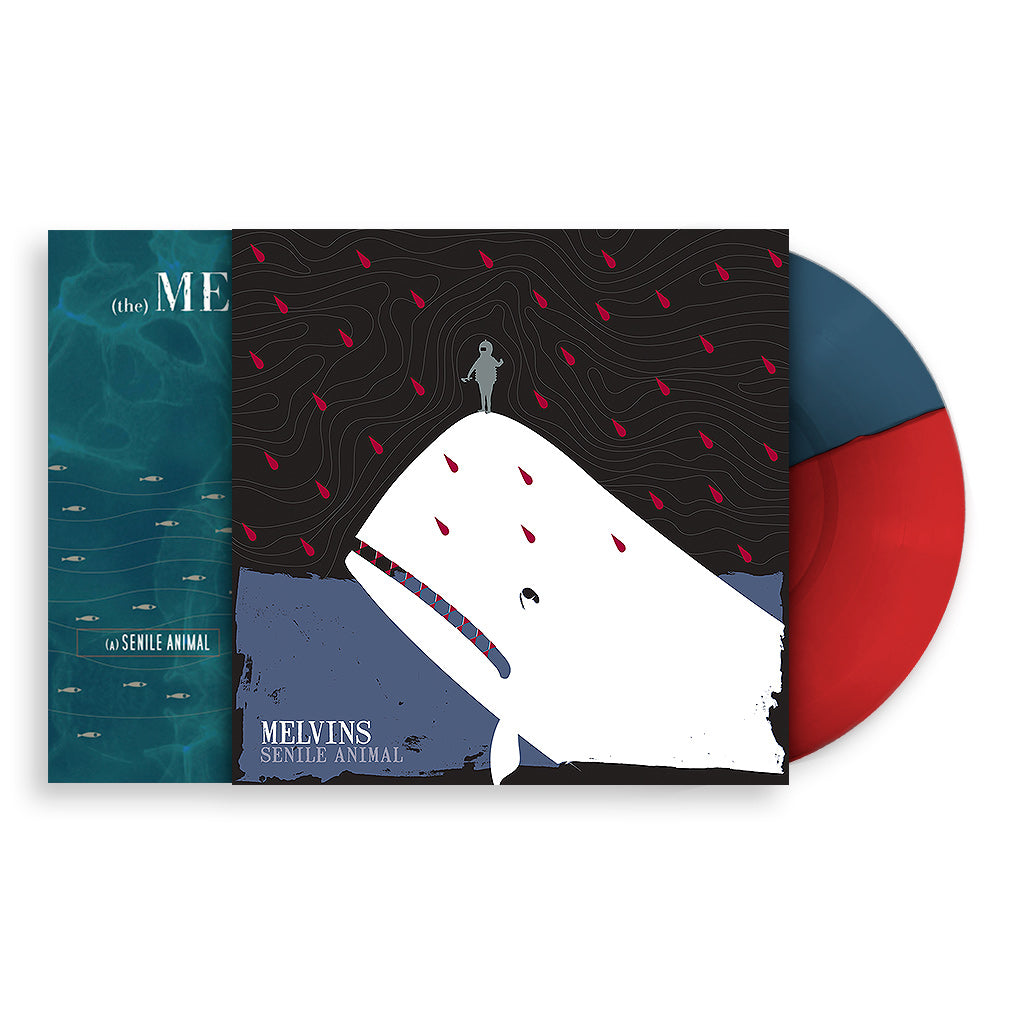 MELVINS ‘A SENILE ANIMAL' LIMTED EDITION LP W/ MACKIE OSBORNE SCREEN PRINT  WRAP (Red/Blue Vinyl)