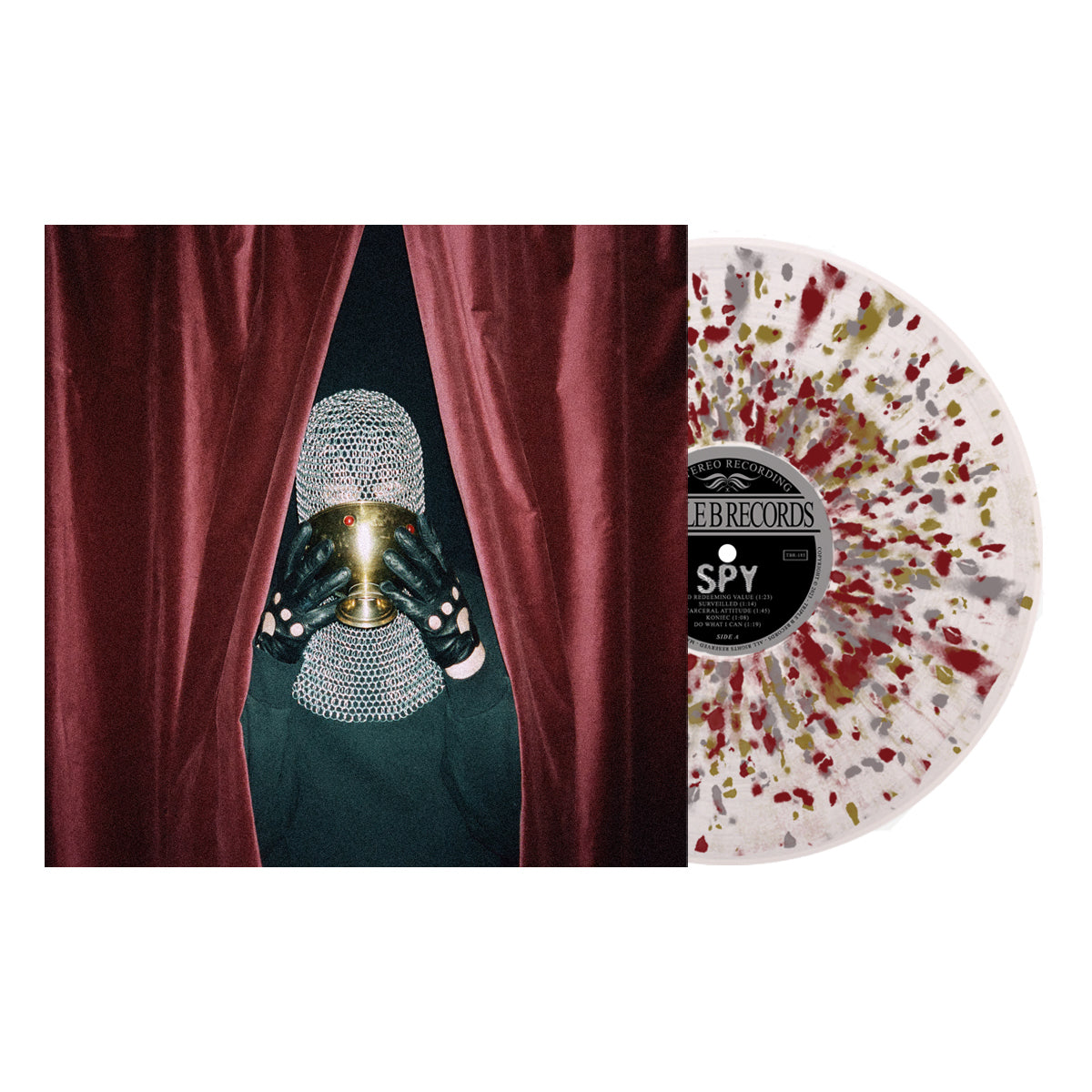 SPY ‘SATISFACTION’ LP (Limited Edition – Only 250 made, Ultra Clear w/  Maroon, Gold, & Silver Splatter Vinyl)