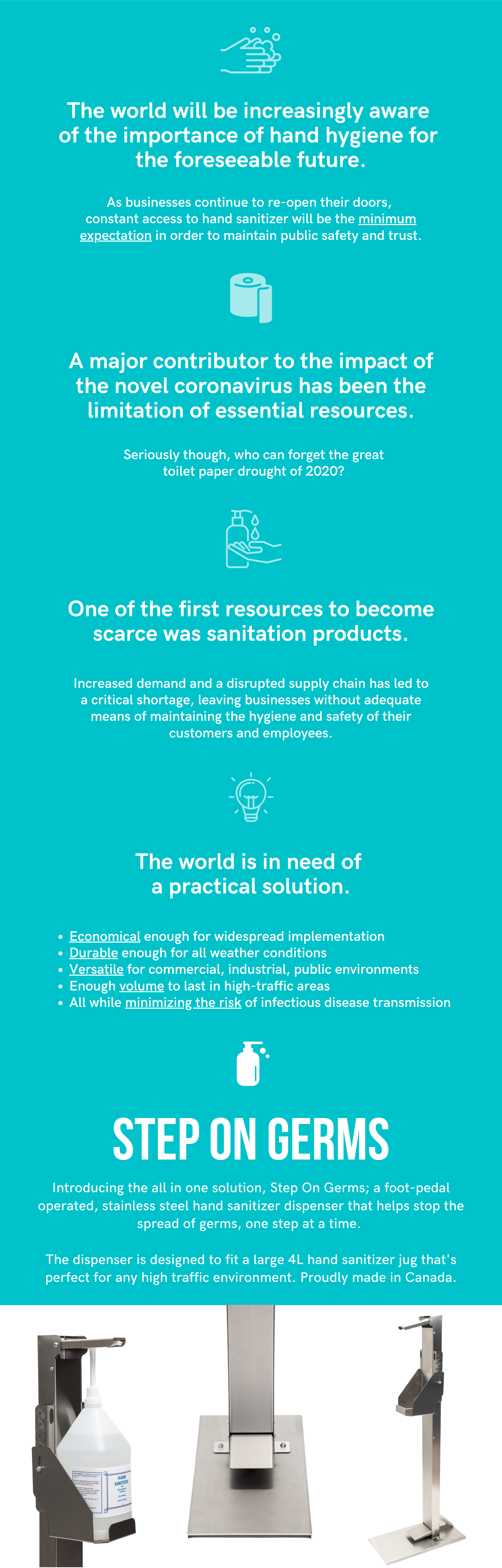 Businesses need hand sanitizer dispensers