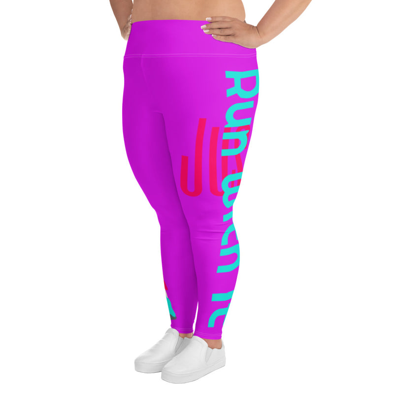 Run With It - Kristin | Pilates Purple Plus-Size Performance Leggings | Just Abi Athletic Collection