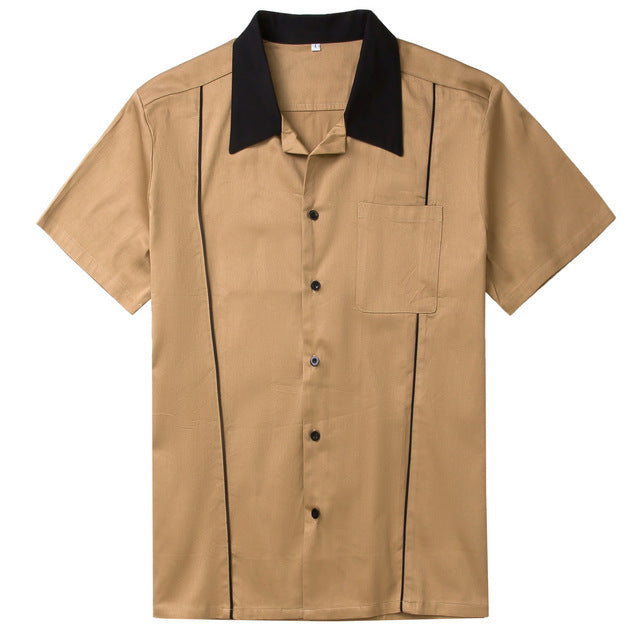 Camel Vintage 50s Shirt For Men The Lindy Shop