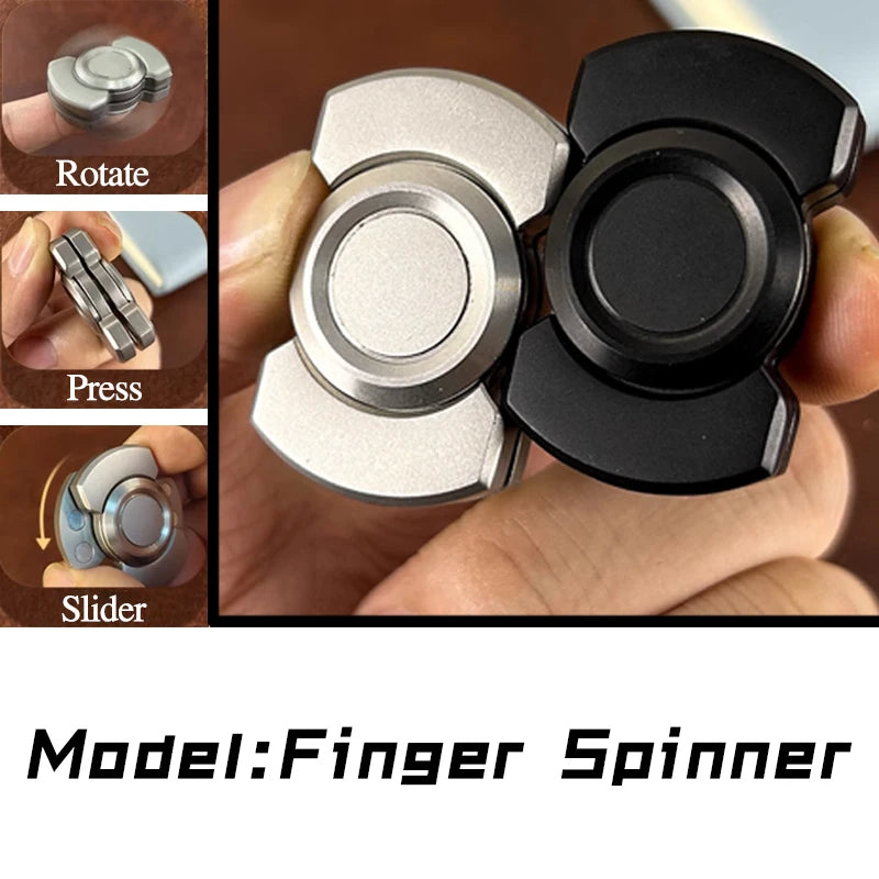 3-in-1 Metal Magnetic Fidget Slider - Hand Spinner EDC Toy for Stree Relief & ADHD