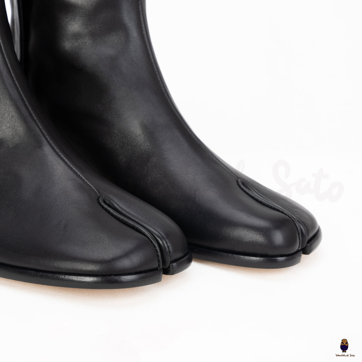 Women’s/men’s leather Tabi split-toe boots with 3cm heel height EU35-4 ...
