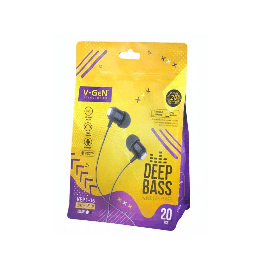 Headset Handsfree Vgen Deep Bass Vep1-16 | Daffina Store