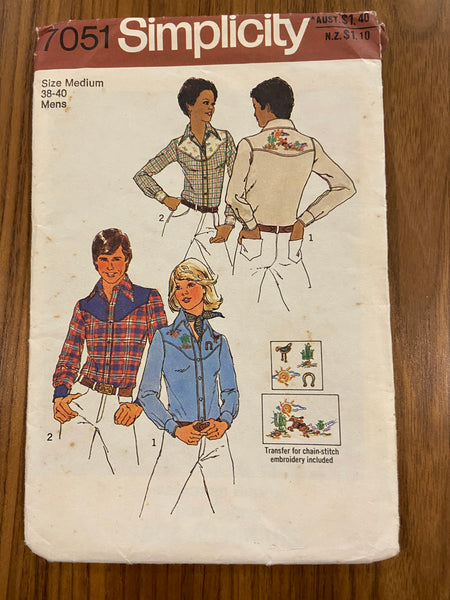 90s Womens and Mens Western Shirts Yoke Variations Mccalls Sewing Pattern  6716 Size 42 44 Bust/chest 42 44 FF Mens Sewing Patterns -  Norway