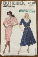 Copy of Butterick 6102 vintage 1980s dress pattern