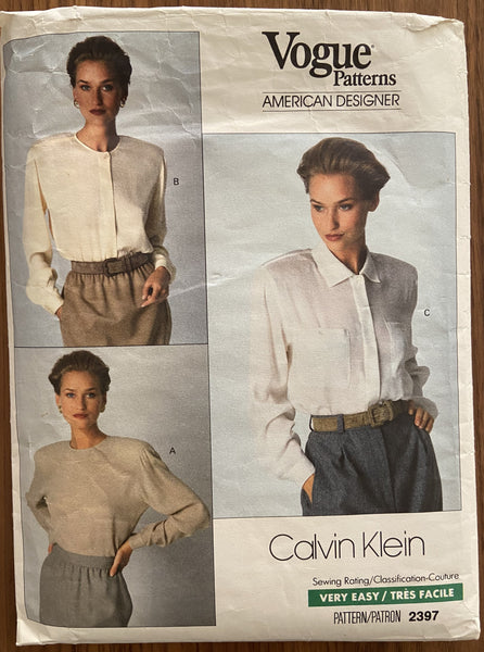 Vogue American Designer 2595 Calvin Klein Misses' Dress 