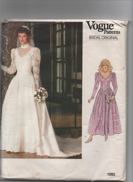 Vogue Bridal Original Pattern. #1248. Size 12. Uncut, Unused. - Ruby Lane