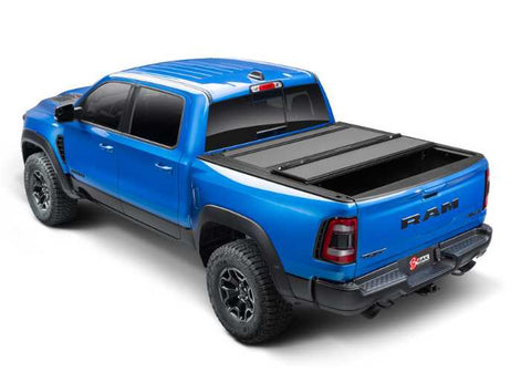 BAKFlip MX4 hard folding tonneau cover with one panel open.