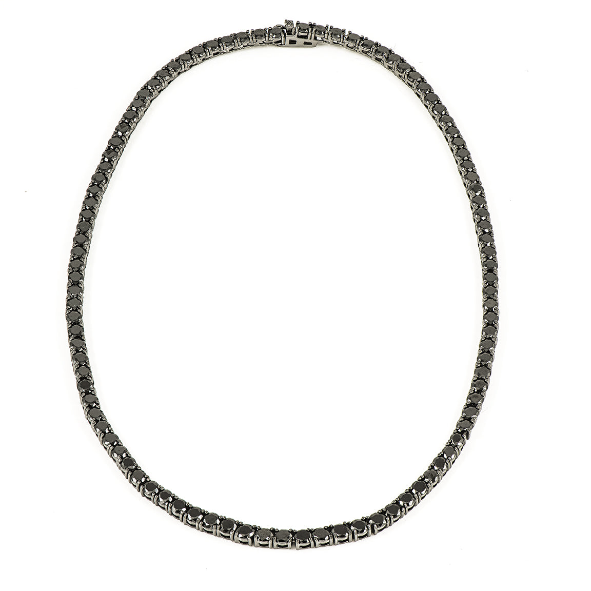 Black Cz Tennis Necklace | Stylish & Sophisticated | Handcrafted – AMIJURI