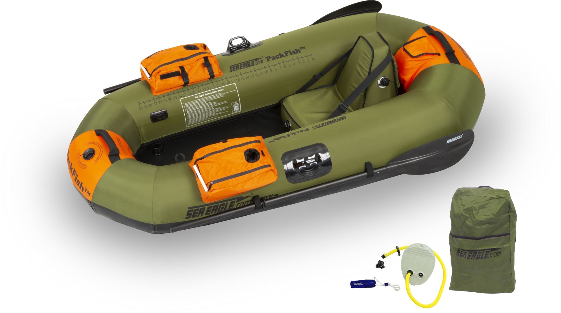 PackFish7™ Inflatable Fishing Boat Deluxe Fishing Package by SeaEagle —  YBLGoods