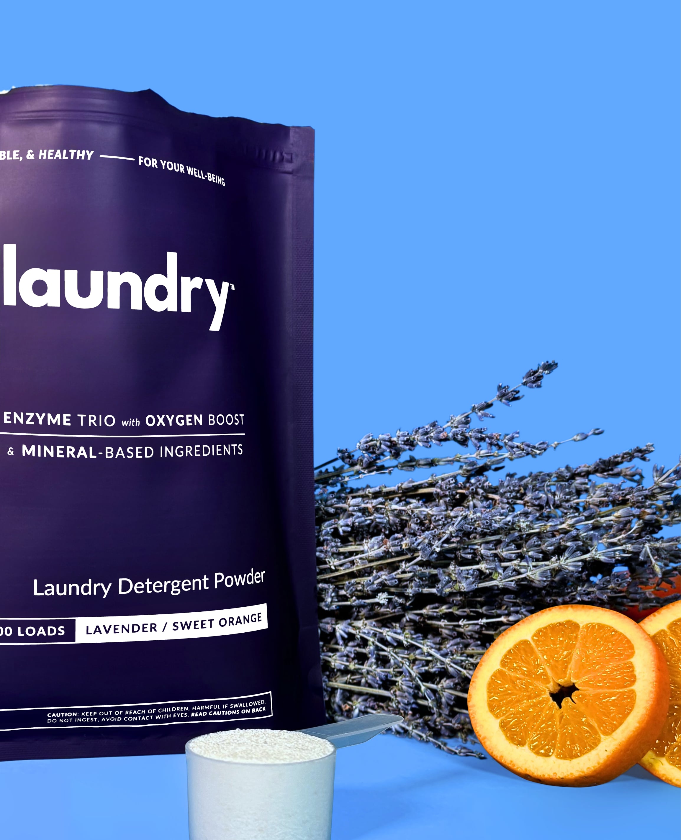 Laundry Detergent Powder with Lavender and Sweet Orange