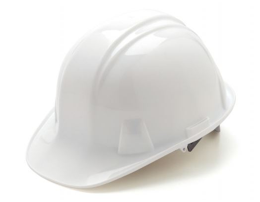 PYRAMEX | White Cap Style Hard Hat with Ratchet Suspension | #HP14110