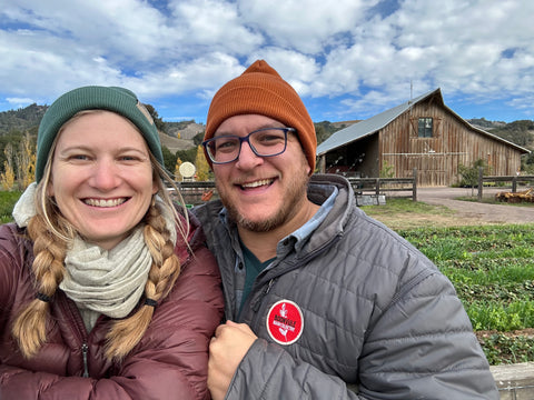 two people in winter clothes