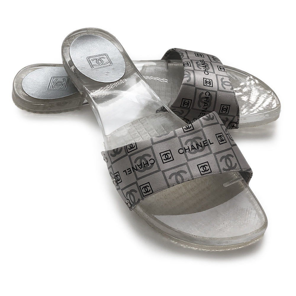chanel clear pool slides