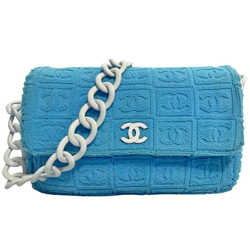 chanel terry cloth flap bag