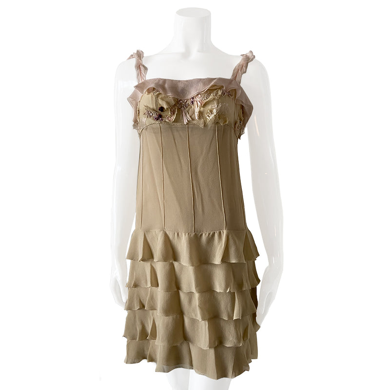 Louis Vuitton by Marc Jacobs Ruffled Chiffon Dress - S/M – Angeles Vintage