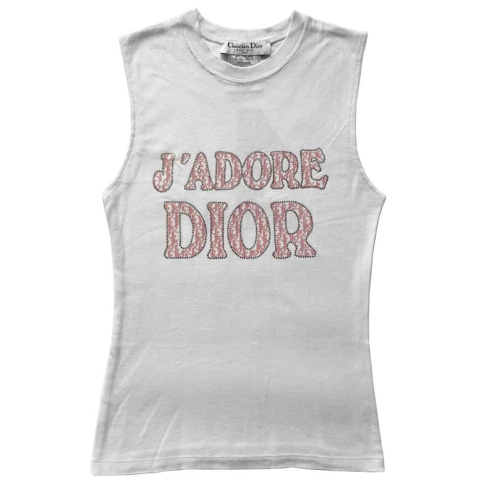 Christian Dior Crystal Embellished Diorissimo J’Adore Dior Tank - XS ...