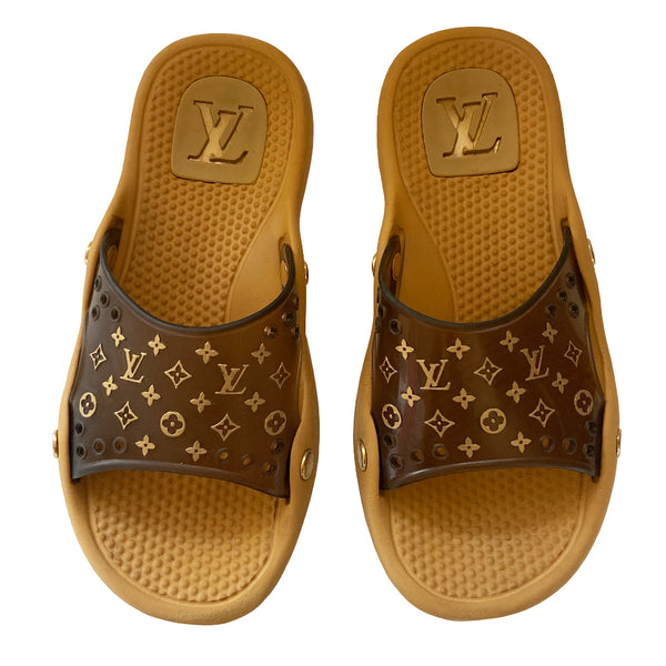 Louis Vuitton Monogram Jelly Pool Slides - 37 – Angeles Vintage