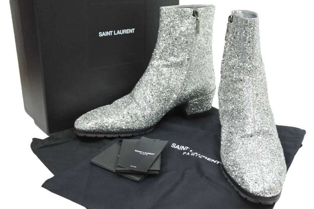 SAINT LAURENT PARIS 19AW グリッターブーツ-