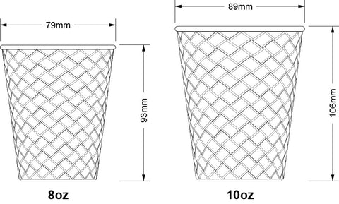 Weave coffee cup dimensions