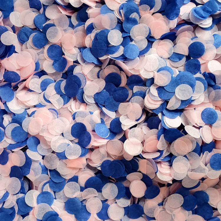 Proper Confetti | Navy Blue & Pink Biodegradable Paper Confetti