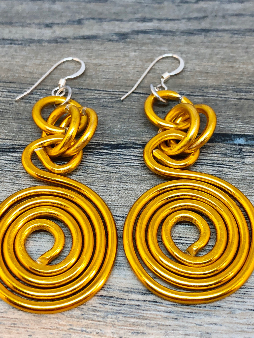 Large Circle Hoop Earrings Silvery Golden Color Ear Wire - Temu