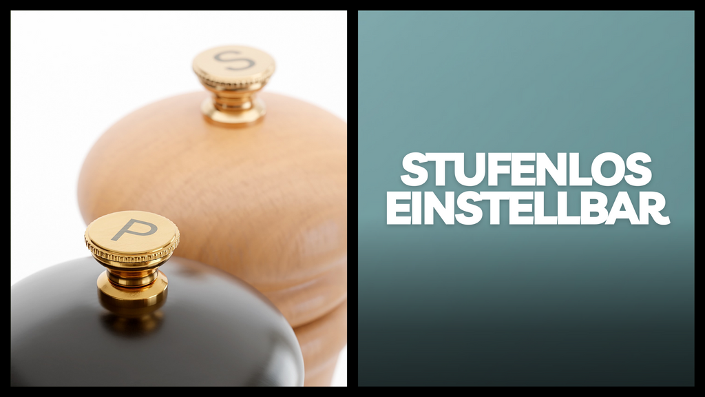 Pfeffermühle einstellen