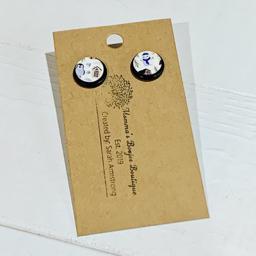 Woodland Winter Owl studs – Momma's Boujee Boutique