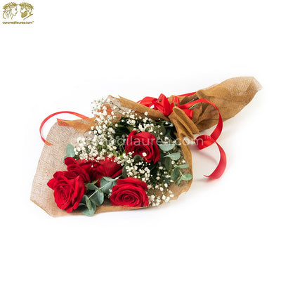Bouquet laurea rose rosse fresche -  –