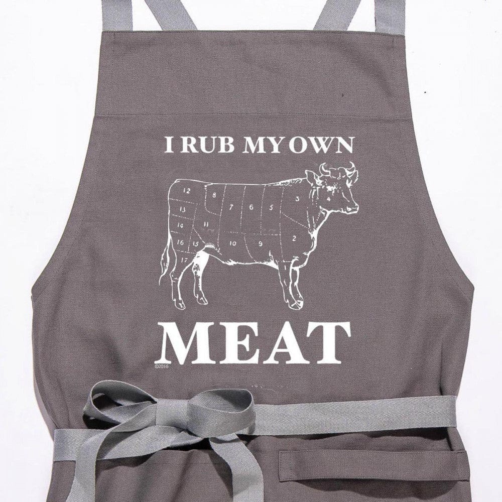 Twisted Wares - APRON - I Rub My Own Meat, Dark Grey