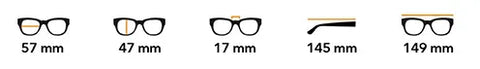 RCA eyewear sizing