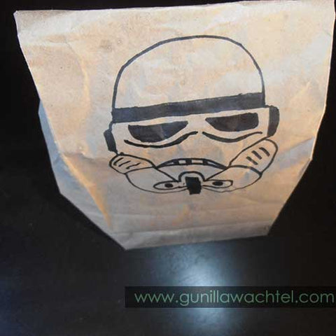 Storm Troopers Treat Bag - drawing by Gunilla Wachtel