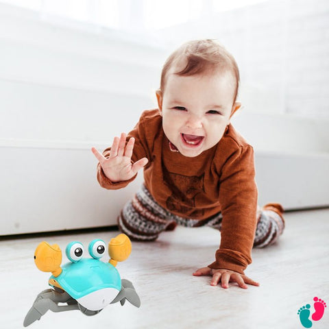 JoyPlus Bébé Jouet de Crabe Rampant Ont de la Musique et des Lumières LED,  l'Interaction des Tout-Petits avec la Détection Automatique pour Eviter Les  Obstacles, Développement Intellectuel : : Jeux et Jouets