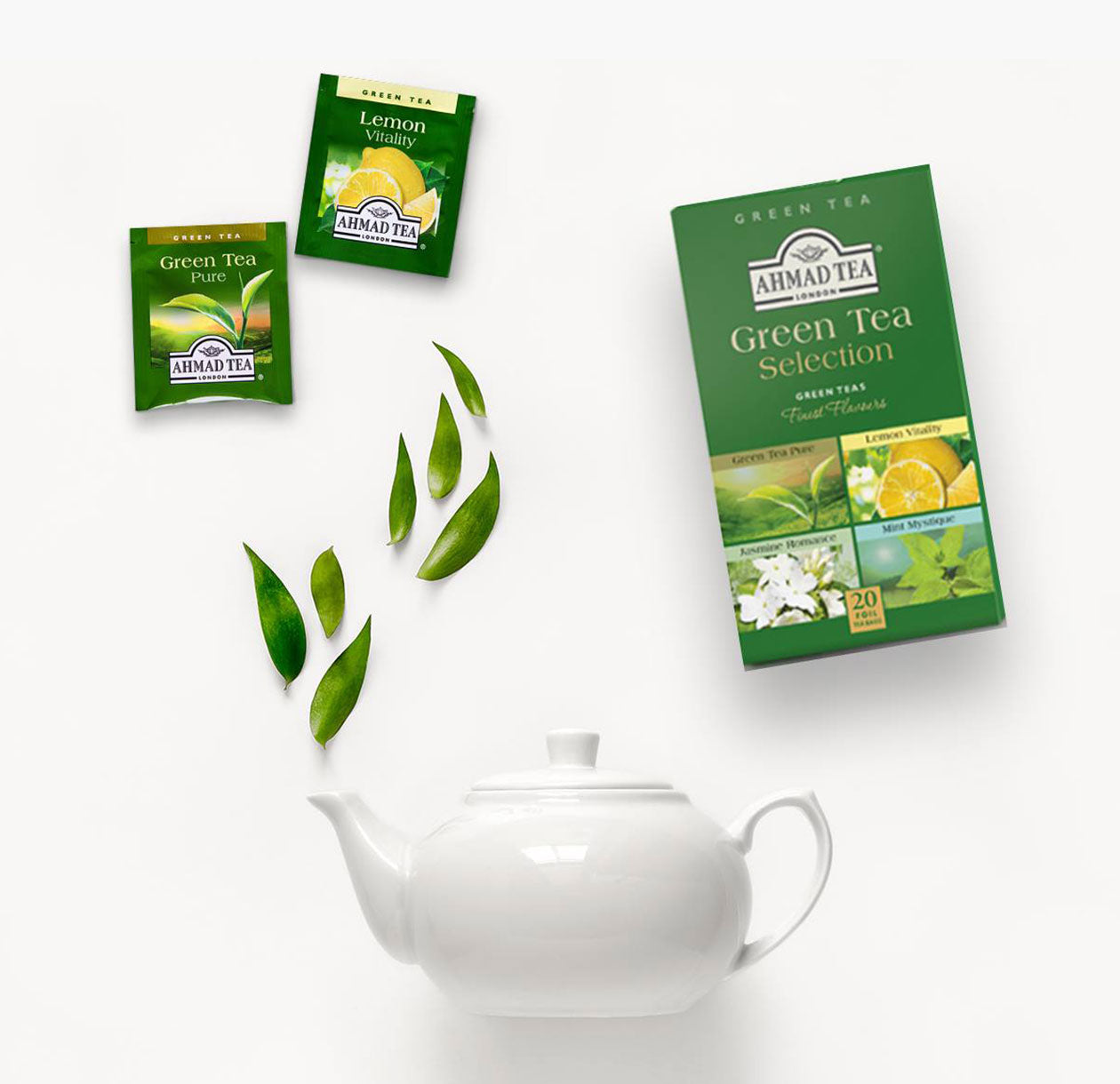 Ahmad Tea, Green Tea Teabags 100 Tea Bags – Sahar Brand