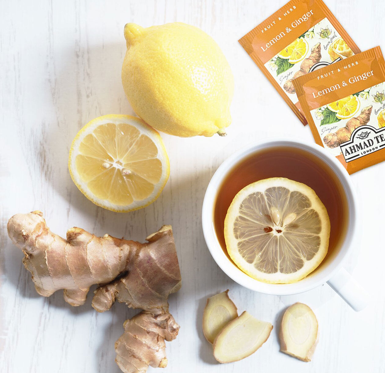 Shop Peppermint & Lemon, Ahmad Tea, Caffeine-Free Tea Bags