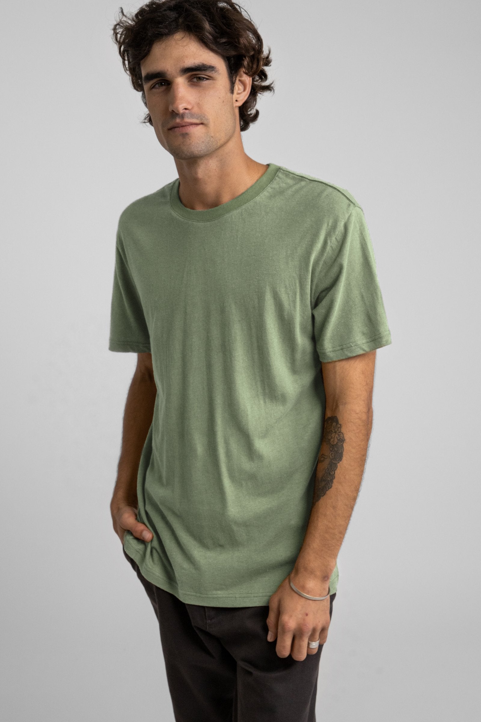 Linen T-Shirt Kelp